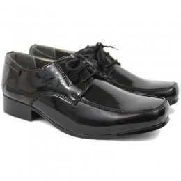 Boys Black Patent Formal Shoes - William